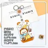 Portatarjetas de oso de dibujos animados para comercio exterior, anticaída, adecuado para tarjetas de comedor de estudiantes, gafetes de control de acceso, funda protectora, venta al por mayor desde el fabricante