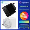 Carregador multiprotocolo padrão de nitreto de gálio PD40W PD20W + PD20W PPS de porta dupla independente carregamento rápido inteligente