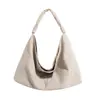 Bolsa de Tote de Gran Capacidad Estilo Perezoso para Mujer Verano 2026 Estilo Coreano Artístico de Nailon Casual para Viaje Diario Bolso de Hombro Único