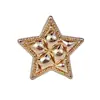 Botón Metálico de Estrella de Cinco Puntas a Cuadros Cara de Tortuga Botón Estilo Chanel Botón para Suéter Cardigan Botón Decorativo para Abrigo de Mezclilla Abrigo