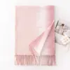 Bufanda Nueva Elegante de Estilo Femenino con Degradado para Niñas, Chal de Gama Alta para Otoño e Invierno, Bufanda Cálida de Imitación Cachemir