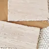 Estilo Wabi-Sabi Travertino Amarillo Plato Rectangular para Frutas Bandeja de Mármol Bandeja de Almacenamiento de Escritorio Bandeja de Almacenamiento de Baño Producto Nuevo