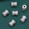 Acessórios de prata esterlina 99 pura prata Lotus barril contas acessórios vintage 3D prata dura DIY pulseira artesanal frisado material jóias
