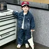 Traje para Niños Otoño Ropa Infantil 2026 Nuevo Elegante Bebé Niño Estilo Primavera y Otoño Chic Set de Dos Piezas de Mezclilla