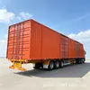 Fábrica vende semirreboques de transporte logístico de contêineres, semirreboques de contêineres com lona lateral à prova d'água e de poeira