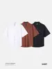Camisas de Manga Corta para Hombre de Algodón Puro de Gama Alta, Camisas Casuales de Media Manga con Cuello para Hombre de Lujo Ligero y Gama Alta