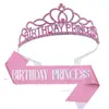 Novo em estoque Estação Internacional PRINCESA DE ANIVERSÁRIO COROA DE PRINCESA DE ANIVERSÁRIO alça de ombro cinto cerimonial
