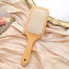 Pente de Massagem com Almofada de Ar e Dentes Largos para Cabelo Longo e Cacheado, Pente de Madeira de Placa Grande, Pente de Ar com Airbag
