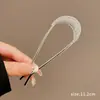 Horquilla China en Forma de U Súper de Hada, Nueva Horquilla Doble de Perlas en Forma de U Estilo Chino, Accesorio para el Cabello Hanfu Estilo Antiguo, Horquilla Simple y de Alta Gama para Mujeres
