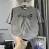 Nueva Camiseta de Manga Corta para Hombre de Verano, Cuello Redondo, Camiseta Sencilla Estampada, Holgada, Moderna, Versátil, Top Casual