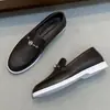 Sapatos Casuais de Couro Europeus de Calçar para Homens, Mocassins de Camurça e Couro Bovino de Calçar, Sapatos para Dirigir e Viagem, Sapatos Preguiçosos