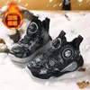 Tênis de Basquete Infantil Astro Boy 2026 Outono/Inverno Novo Estilo Superfície Dupla de Couro de Algodão Tênis Esportivo Impermeável para Crianças de Meia-Idade e Grandes Tênis de Corrida