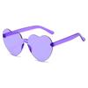 TY11 gafas de sol transparentes de gelatina con forma de corazón de melocotón para hombres y mujeres, gafas de sol con forma de corazón unidas entre Europa y Estados Unidos.