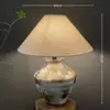 Ornamento de Vento Silencioso Estilo Japonês Sala de Estar Estudo Luminária de Cabeceira Pote de Porcelana Feito à Mão Vasos de Flores Luminária de Mesa de Cerâmica para Hotel Pousada