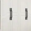 Estilo Americano Liga de Alumínio Preta Guarda-Roupa Armário Gaveteiro Armário de Banheiro Mesa de Escritório Armário de Sapatos Preto Pequena Alça