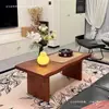Mesa de centro vintage em madeira maciça, formato irregular, estilo wabi-sabi envelhecido, mesa de chá em madeira natural para sala de estar, pousada, hotel, casa de chá, mesa tatami