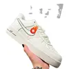 Zapatos Putian AIR FORCE 1, unisex de corte bajo, zapatillas blancas de suela gruesa, zapatillas deportivas casuales Air Force 1 de corte bajo