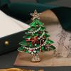 Creative Vidraçado Vintage Série de Natal Broche Moda strass Árvore de Natal Pin Coat Papai Noel Acessórios