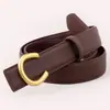 Cinturón de Cuero Genuino para Mujer, Cinturón Decorativo Estilo Coreano para Jeans, Sencillo y Versátil, Cinturón de Moda Retro para Traje, Cinturón de Cuero Estilo Ins