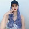 Fabricantes de suministro directo de primera mano en stock peluca para mujer color cabello largo rojo de internet con sombrero una peluca larga rizada