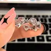 Conjunto de Anillos de Zirconia Luna Azul Amor Transfronterizo Anillo Pulsera Personalizado para Mujer Lujo Ligero Diseño de Nicho Venta al por Mayor