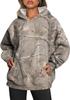 Amazon outono novo moletom com capuz camuflado feminino com estampa de folha de bordo suéter esportivo com capuz oversized com bolso quebra