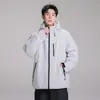 Chaqueta de Plumas 90% Plumón Chaqueta de Esquí para Hombre Invierno Deportes al Aire Libre Casual Más Terciopelo Mayor Grosor Ropa de Montañismo Chaqueta de Pareja