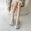 Amarillo Claro Verano Pequeño Fragancia Ultradelgado Encaje Moldeador Calcetines Medios de Pantorrilla Jk Chica Jacquard Pantorrilla Calcetines de Rizo Venta al Mayoreo