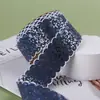 Cinta de Mezclilla con Patrón de Enredadera Láser de Colores Accesorios para el Cabello Regalo Empaque de Flores Flor para Zapatos Lazo de Cinta para Sombrero de Paja