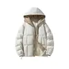Jaqueta de algodão com capuz para homem, estilo transfronteiriço 2026, corte solto, tamanhos grandes, estilo novo, casaco de inverno com capuz, jaqueta de algodão casual espessa