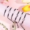 Pulsera tejida de acero inoxidable con diseño de Sol, Luna y Estrella, transfronteriza europea y americana, para la temporada escolar, regreso a clases, pulsera con tarjeta