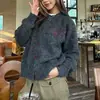 Novo Suéter Vintage Estilo Preguiçoso com Gola Redonda para Mulheres Outono/Inverno 2026, Caimento Solto, Emagrecimento, Rejuvenescedor, Cardigan de Tricô