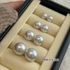 Pendientes de botón S999 Plata Pura Sangre Azul con Luz Fría Iridiscente Perla Blanca Australiana para Mujer Sin Lóbulo Perforado, Pendientes de Clip con un Toque de Lujo de Alta Gama