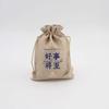 Bolsa de lino de imitación con cordón de color natural, bolsa de bendición de buena suerte para la temporada de graduación, bolsa de dulces, bolsa de regalo, bolsa de tela al por mayor