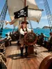 Disfraz Infantil de Capitán Pirata Retro, Atuendo de Juego de Rol de Pirata del Caribe, Disfraz para Fiesta de Halloween en Escenario