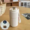 Taza de café inteligente con pantalla de temperatura, taza con aislamiento al vacío de acero inoxidable 316, alto valor estético, adecuada para uso en automóvil, con asa y opciones personalizables
