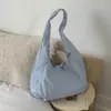 Bolsa de Lona Transfronteriza para Mujer, Gran Capacidad, Nuevo Modelo 2026, Bolso de Hombro o Axila Versátil Simple de Verano, Bolsa Tote para Estudiante Universitario