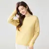 Nueva colección de otoño e invierno: suéter de cachemira pura para mujer, de un solo hombro, corte holgado, top sencillo y cálido