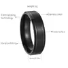 26 Anéis de Casamento Populares Transfronteiriços Escovados Foscos para Homens, 6/8mm de Largura, Mais Vendidos nos Sites Independentes Wish e Amazon
