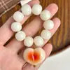 Pulsera de Raíz de Bodhi Blanca Porcelana para Hombres y Mujeres, Cuentas de Semillas de Bodhi Suaves tipo Cerámica, Cuentas de Oración Budistas, Pulsera Coleccionable, Venta al por Mayor