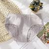 [Embalaje independiente] Ropa interior de encaje de talla grande para damas, pantalones bombachos sin costuras, antibacterianos, transpirables, cintura, calzones para damas