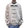 AliExpress 2026 Otoño Nuevo Estilo Callejero Americano Versátil Patchwork Chaqueta con Cuello Alto Moda Camisa de Botones con un Toque de Alta Gama