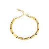Pulseira Masculina de Cilindro de Bambu Transfronteiriça Europeia e Americana, Pulseira Personalizada Punk Hip-Hop, Moda Feminina Joias de Luxo Leve de Alta Qualidade