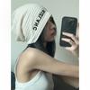 Gorros e Chapéus de Tricô Que Podem Ser Usados no Verão, Chapéus Oversized Que Fazem a Cabeça Parecer Menor, Chapéus Finos com Letras