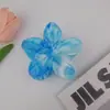 Presilha de Cabelo Flor Colorida de Mármore Transfronteiriça Feminina para Parte de Trás da Cabeça Presilha Elegante da Moda Acessório de Cabeça