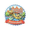 Nuevo Estilo Ámsterdam, Países Bajos Souvenir Turístico Decorativo Imanes de Resina Magnéticos para Comercio Exterior Atracciones Nacionales, Personalizable