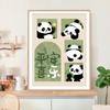 Fabricante de Punto de Cruz Tiktok Kuaishou Xiaohongshu Dropshipping Nuevo Modelo 2026 Bordado con Hilo Sala de Estar Bordado Panda de Dibujos Animados