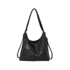 Mochila de Couro Macio Estilo Coreano com Retalhos e Padrão Trançado Nova Bolsa Tote Feminina de Grande Capacidade para o Dia a Dia Crossbody
