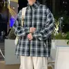 Chamarra Reversible Unisex de Cuadros con Cierre y Cuello Campana, Cortavientos Estilo Americano Otoño/Invierno, Cárdigan Abrigo Juvenil