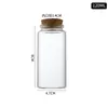 Botella de Tubo de Vidrio con Tapa de Rosca de 47 mm, Botella de Tubo de Ensayo de Vidrio de Alto Borosilicato, Botella de Empaque de Pepino de Mar, Botella Dispensadora de Dulces de Té de Flores, Boca Ancha
